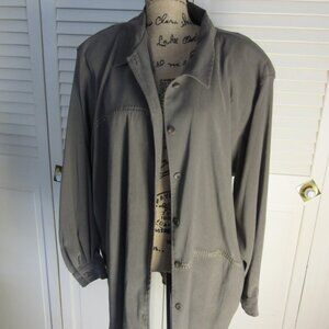 Monterey By Koret Button Up Blazer Size 22W Sage Green